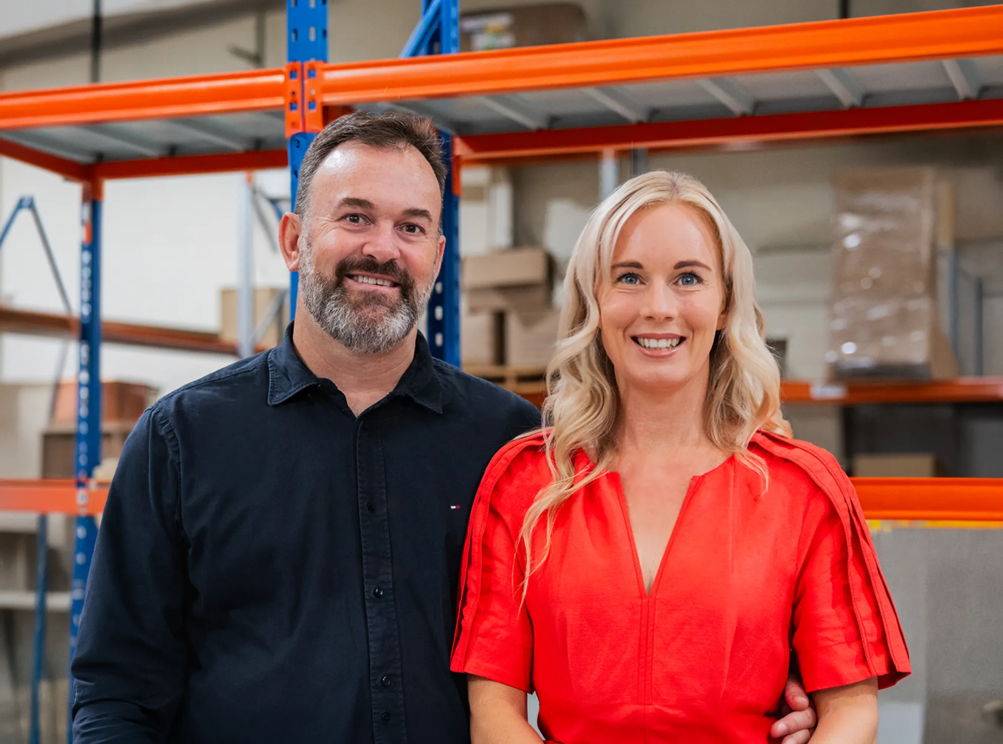 The Elecbrakes owners in the company warehouse