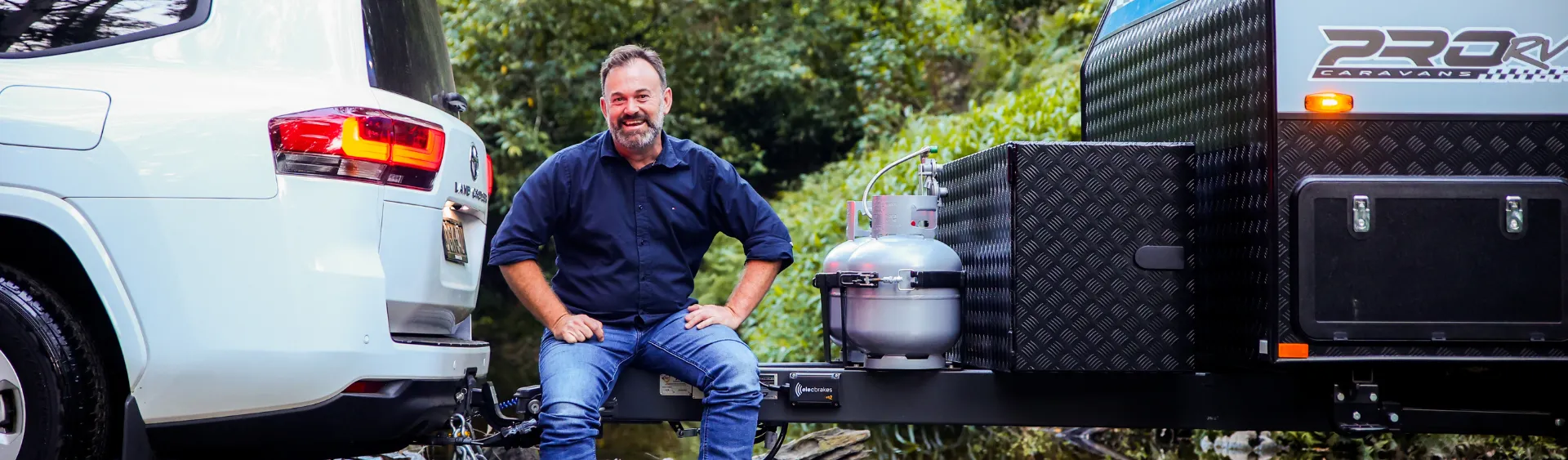 Elecbrakes founder Craig on a camping trip